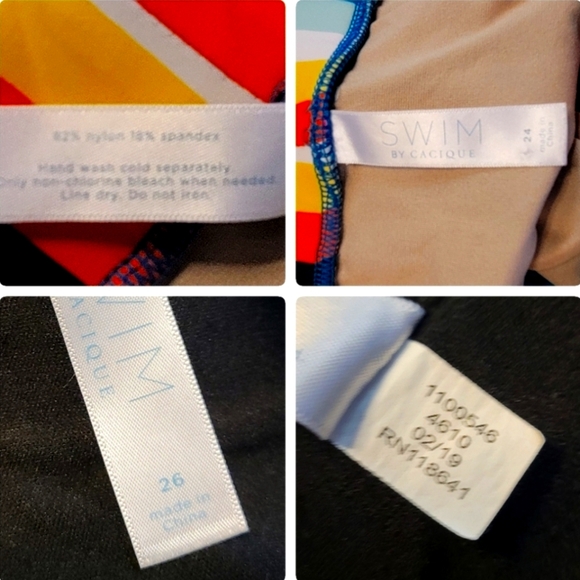 Cacique Rainbow Striped Swimsuit - Picture 13 of 15